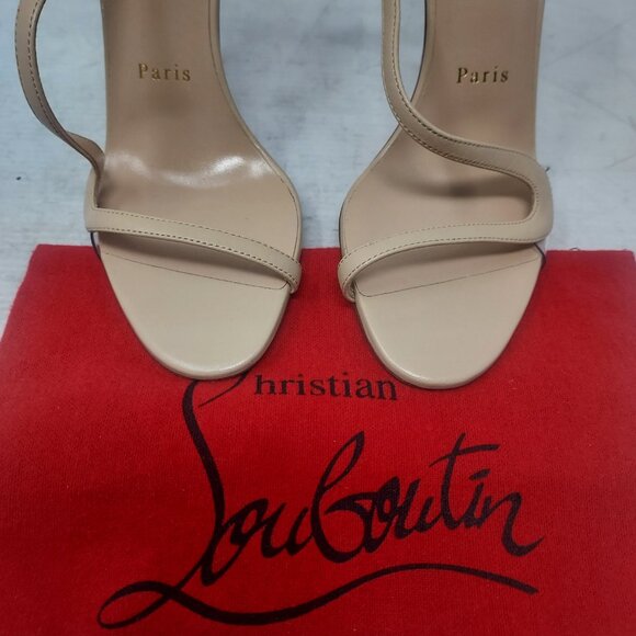 CHRISTIAN LOUBOUTIN Rosalie Strass Nude Strappy Heel Sandal - Picture 8 of 14